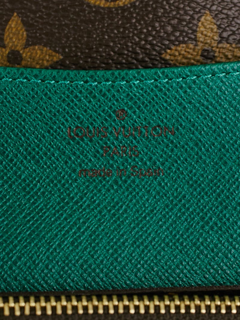 Louis Vuitton Monogram Canvas Green Emilie Wallet - Yoogi's Closet