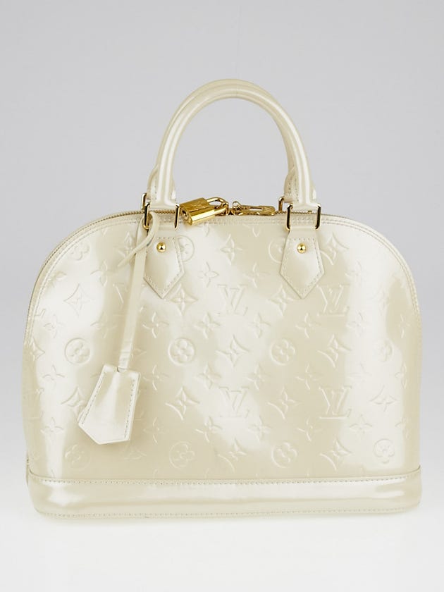 Louis Vuitton Blanc Corail Monogram Vernis Alma PM Bag
