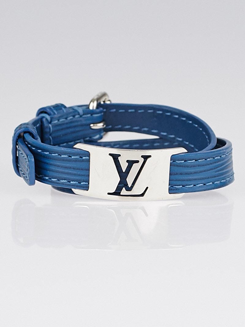 Louis Vuitton Cyan Epi Leather Sign It Bracelet - Yoogi's Closet