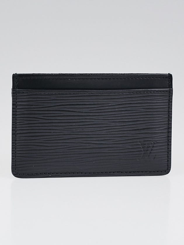 Louis Vuitton Black Epi Leather Simple Card Holder