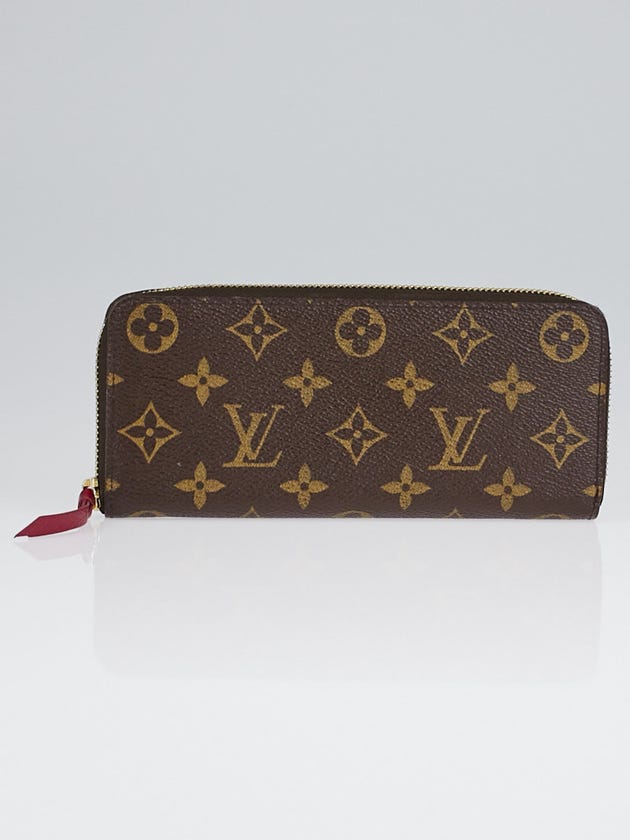 Louis Vuitton Monogram Canvas Fuchsia Clemence Wallet