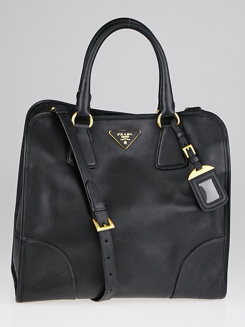 Prada Black Saffiano Lux Leather Tote Bag BN2254 | Yoogi's Prada Black Saffiano Lux Leather Tote Bag BN2254 | Yoogi's