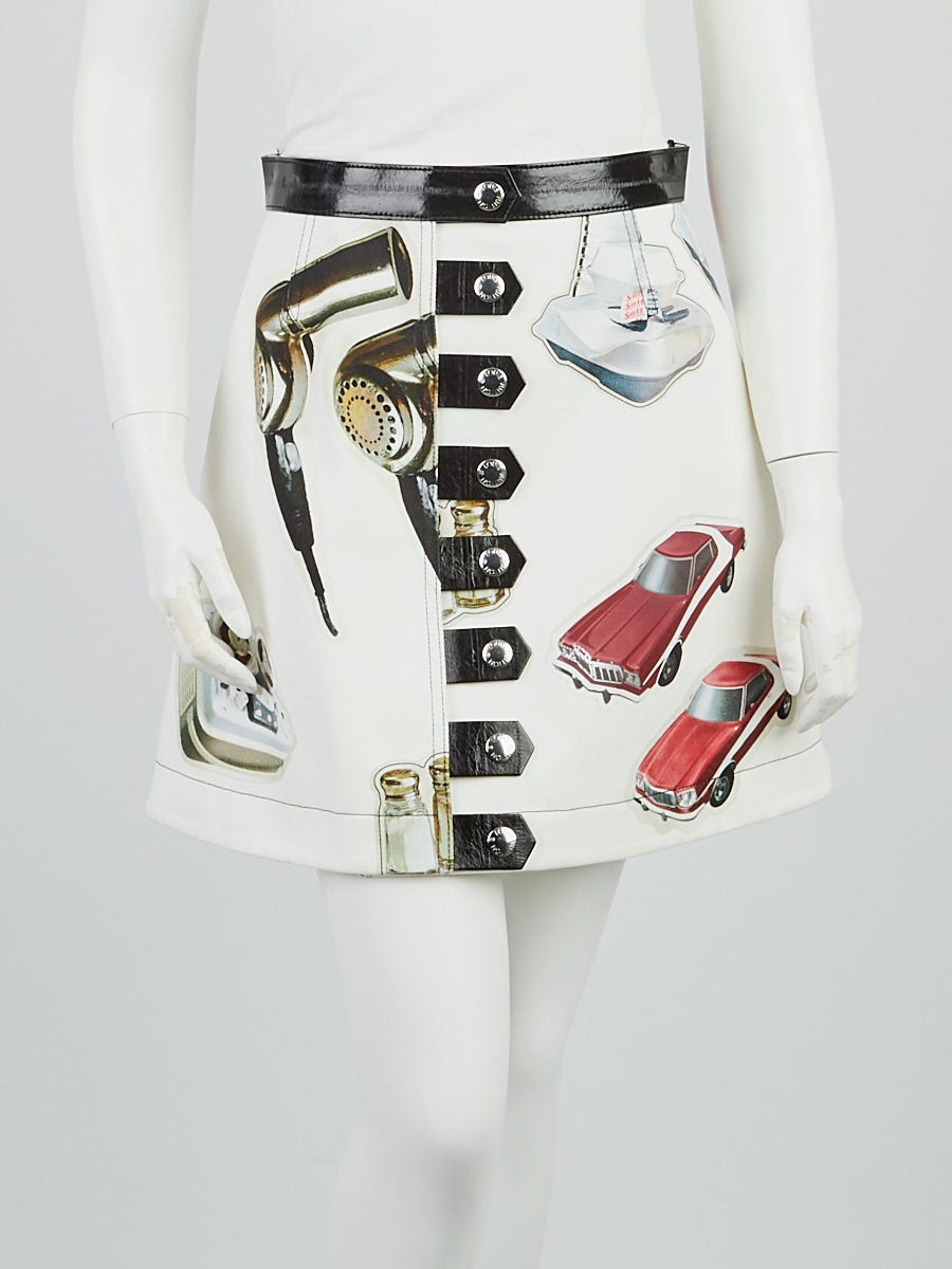 Louis vuitton джинсовый пиджак винтаж chanel dior - Louis Vuitton White  Polyester Sticker Print Skirt Size 8/40 - ParallaxShops's Closet