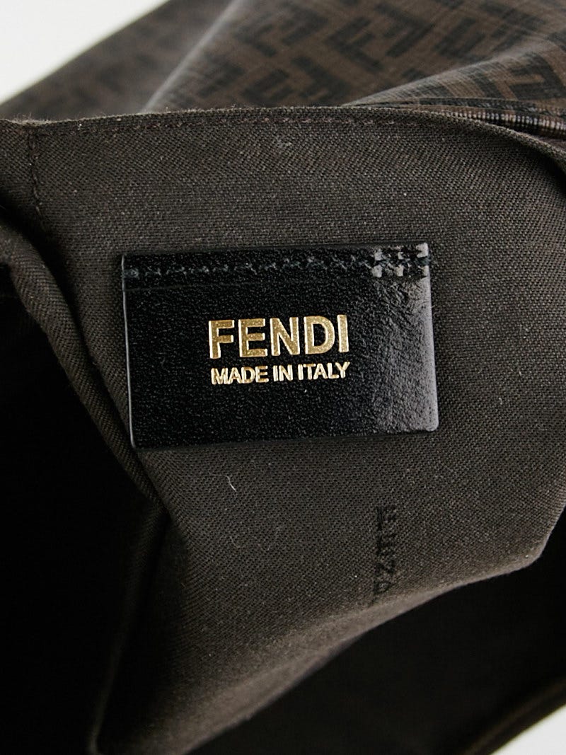 Fendi Brown Zucchino Print Coated Canvas Hobo Bag 8BR620