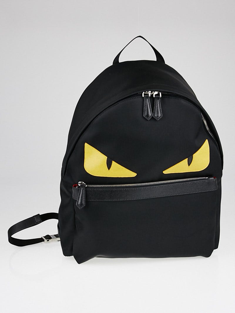 Fendi black shop nylon backpack