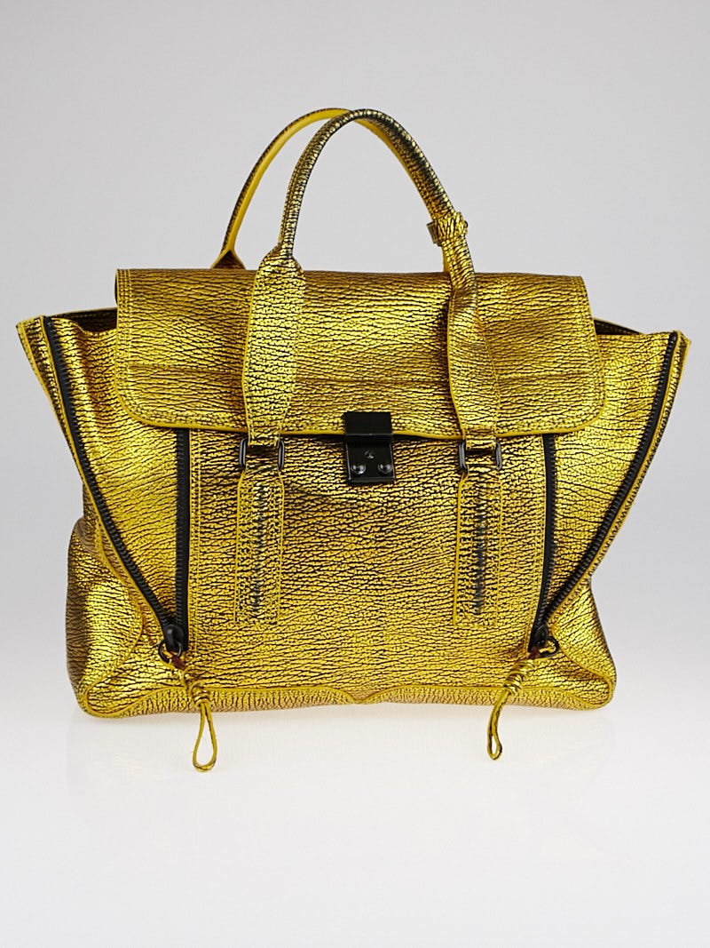 50%OFF Embossed Shark Gold Lim Phillip 3.1 Leather Pashli Large バッグ