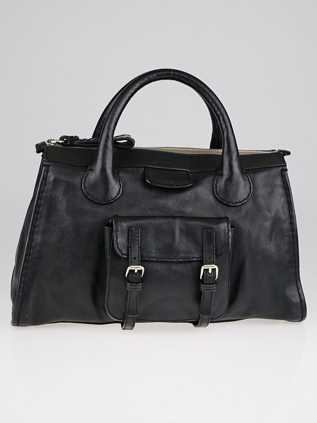 Chloe Black Leather Edith Satchel Bag