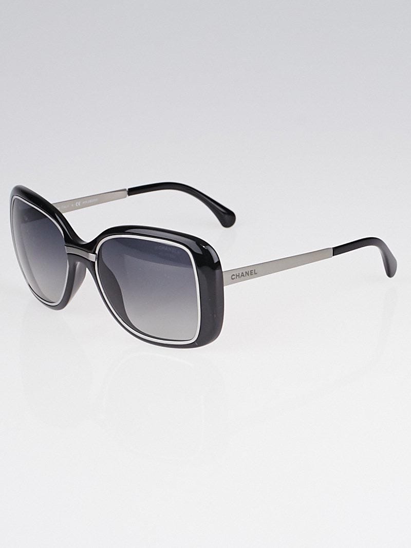 シャネルサングラス6044 Chanel Black Oversized Plastic Frame Logo Sunglasses-6044
