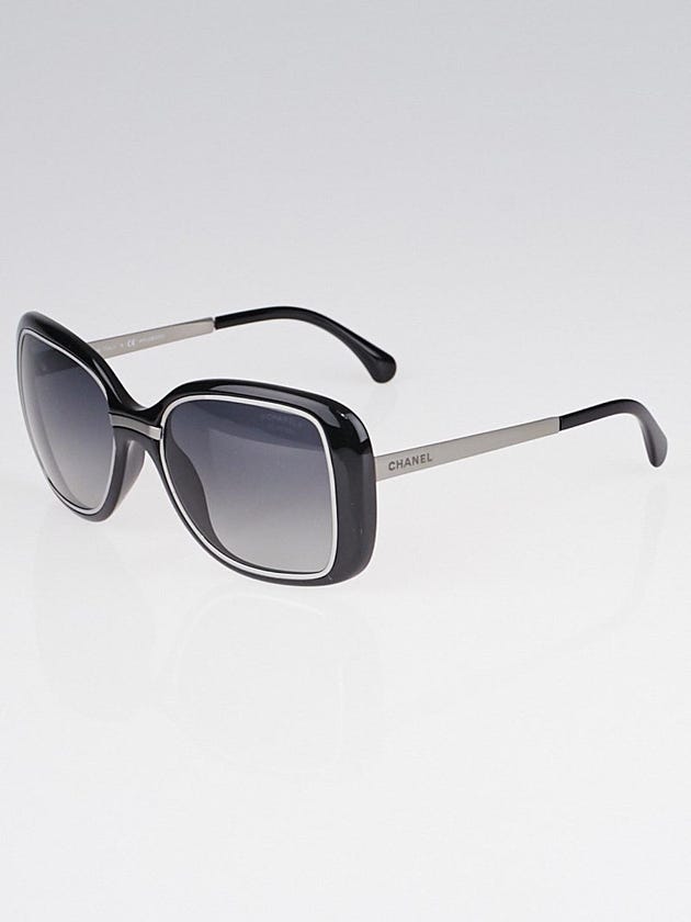 Chanel Black Oversized Plastic Frame Logo Sunglasses-6044