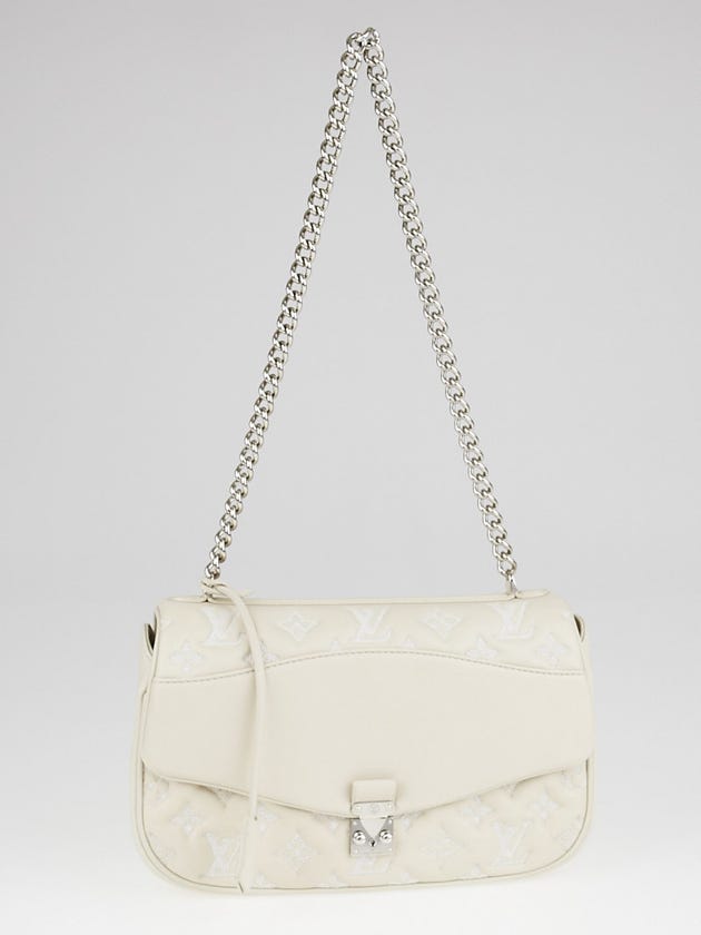 Louis Vuitton Limited Edition Ivory Monogram Mama Broderie Pochette Bag