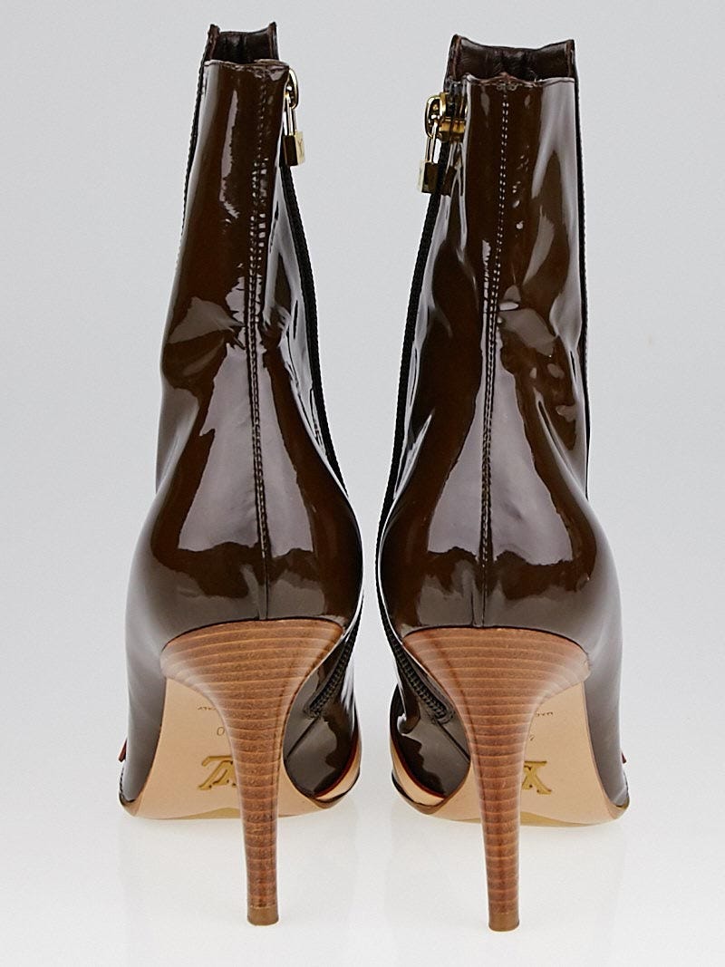 Louis Vuitton Leather Upper Ankle Boots For Women