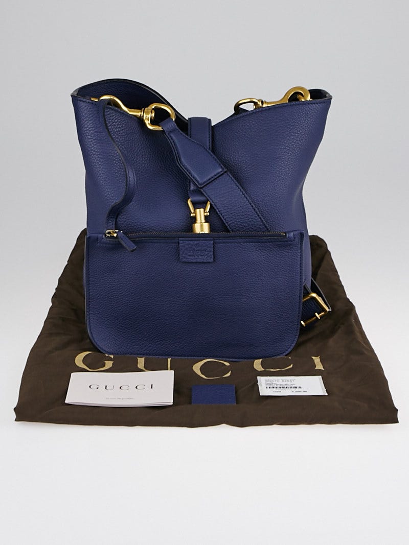 Gucci Blue Jackie Soft Bucket Bag Leather Pony-style calfskin ref.906258 -  Joli Closet