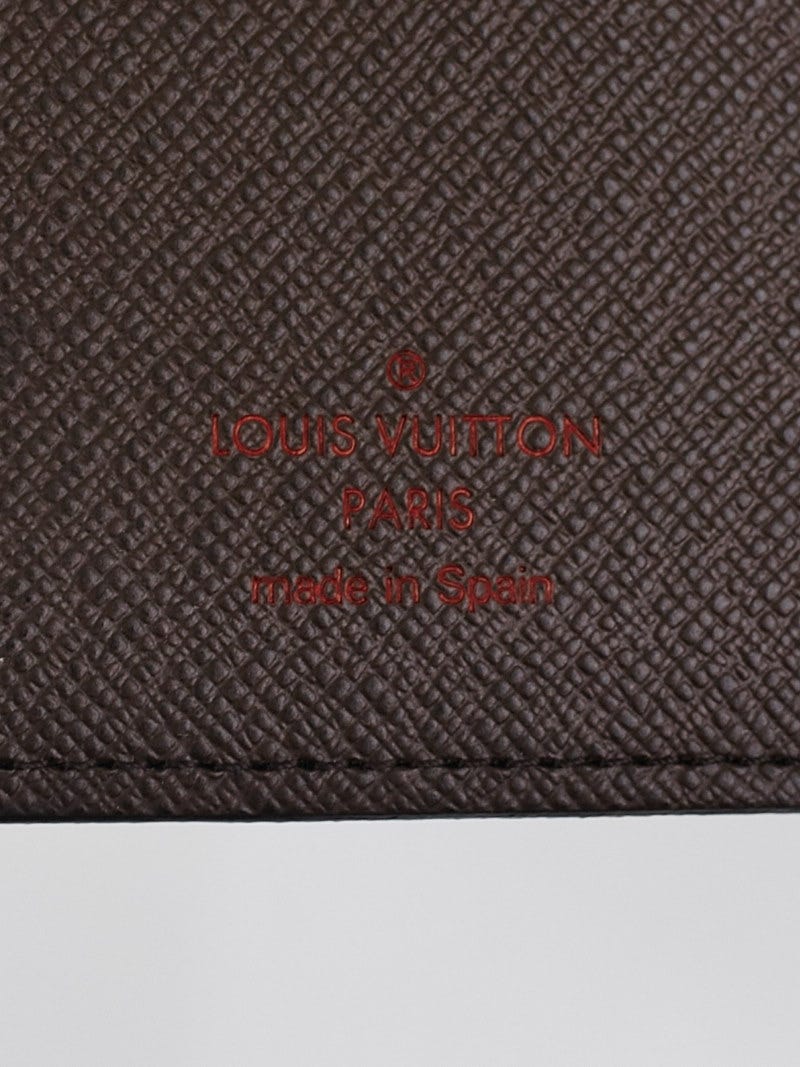 Louis Vuitton Damier Ebene Coated Canvas Small Ring Agenda Planner