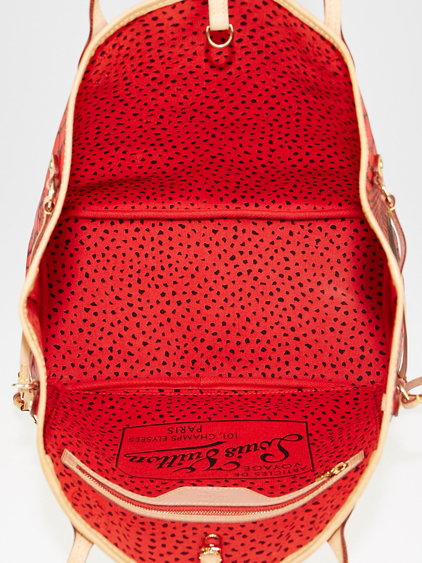 Louis Vuitton Limited Edition Rouge Yayoi Kusama Monogram Waves Neverfull  MM Bag - Yoogi's Closet