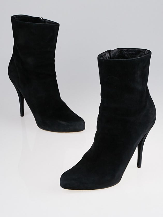 Christian Dior Black Suede Miss Dior Low Boots Size 9/39.5