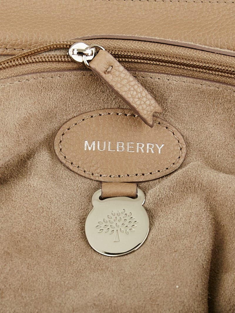Mulberry Mushroom Grey Grainy Leather Medium Lily Bag - Yoogi's Closet