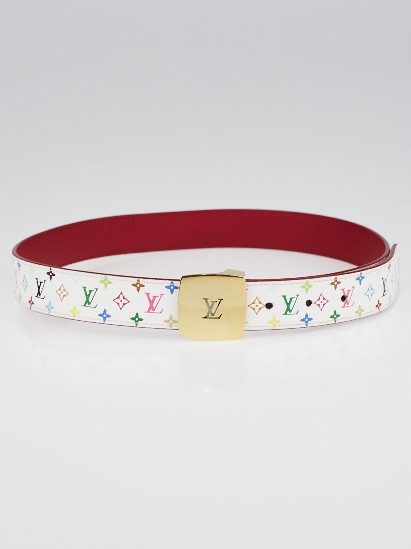 Authentic Louis Vuitton Reversible Monogram LV Buckle Belt Size 80 32 Women