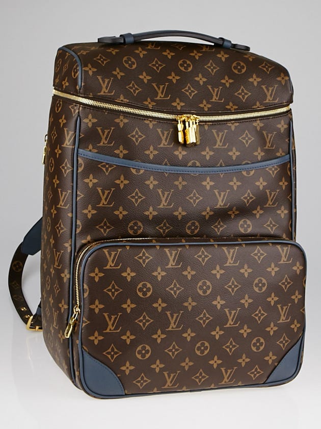 Louis Vuitton Monogram Canvas Blue Cuir Ombre Leather Slate Backpack Bag