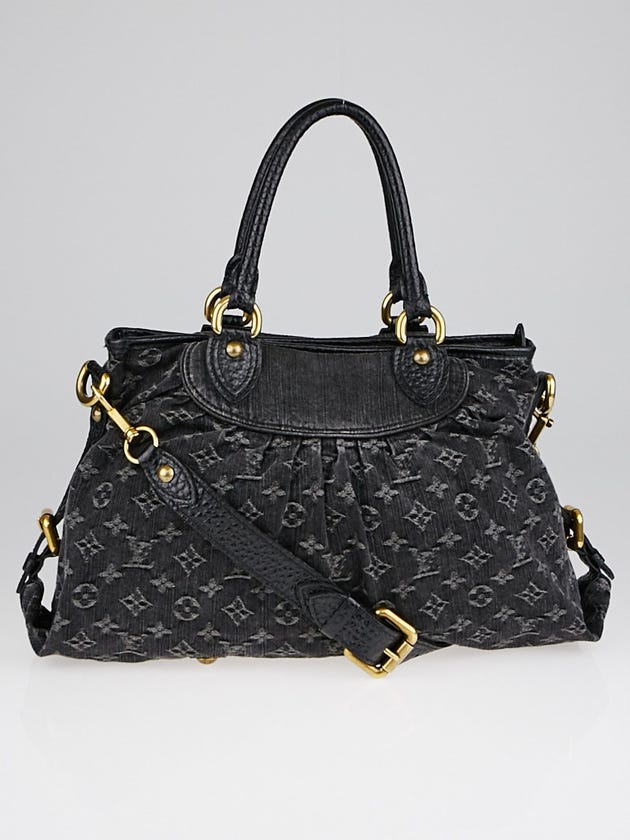 Louis Vuitton Black Denim Monogram Denim Neo Cabby MM Bag