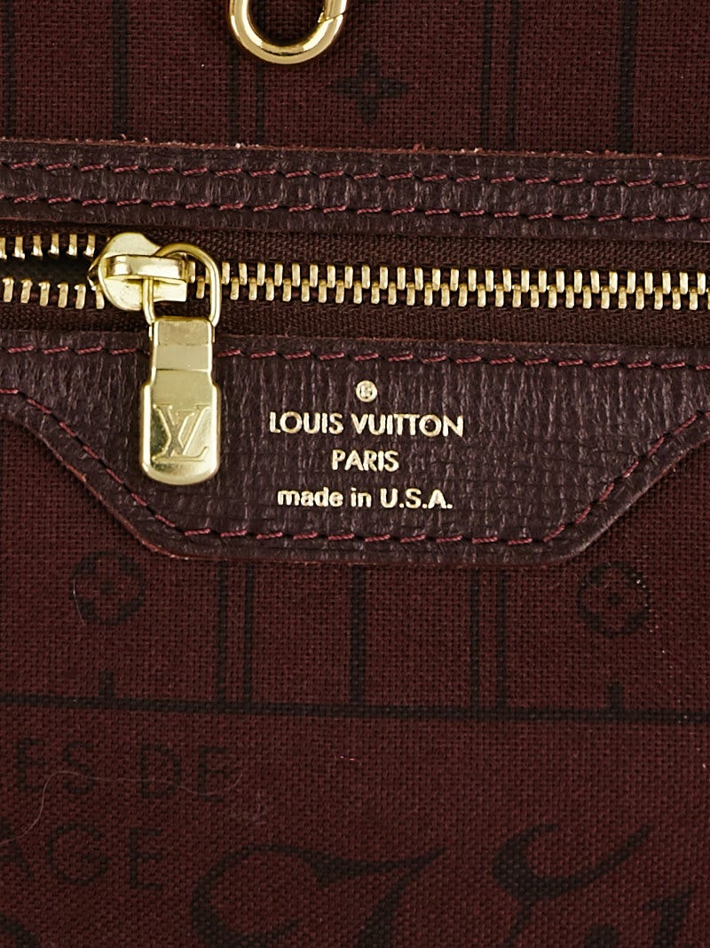 Louis Vuitton Sepia Monogram Idylle Mini Lin Neverfull mm Tote 14LV1104