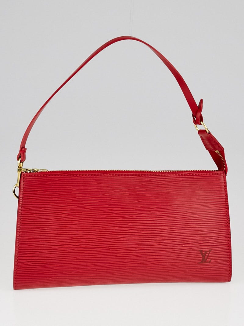 Louis Vuitton Rouge Epi Leather Pochette Accessories 24 NM