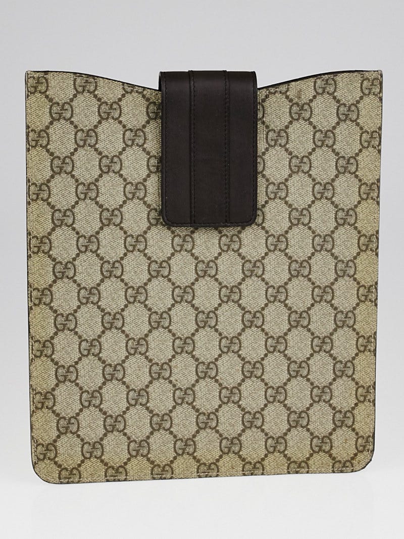 Gucci Beige Ebony GG Coated Canvas iPad Case Yoogi s Closet