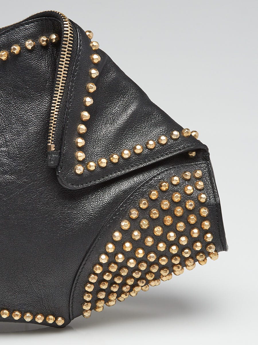 期間限定のお買い得商品 Black McQueen Alexander Leather Bag Clutch Manta De Studded バッグ