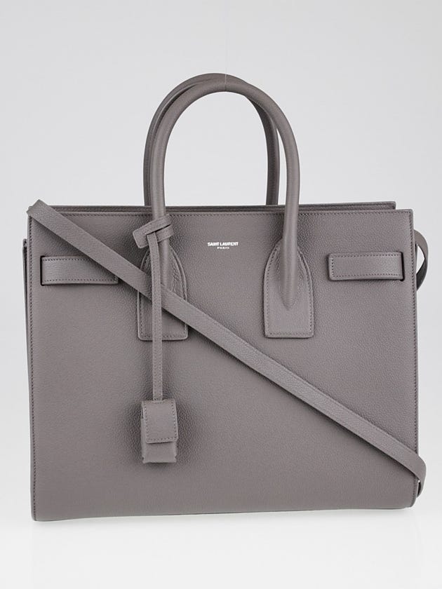 Yves Saint Laurent Fog Grained Leather Classic Small Sac de Jour Tote Bag