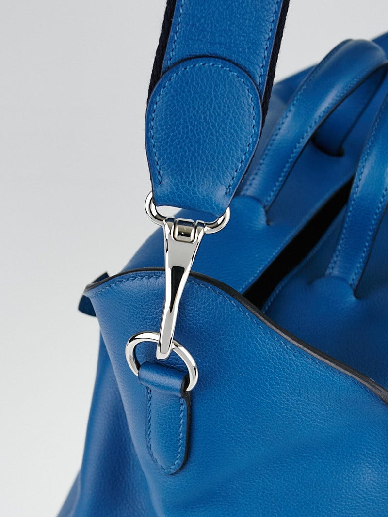 Hermes Colvert Evercolor Leather Palladium Plated Oxer Travel Bag Yoogi s Closet