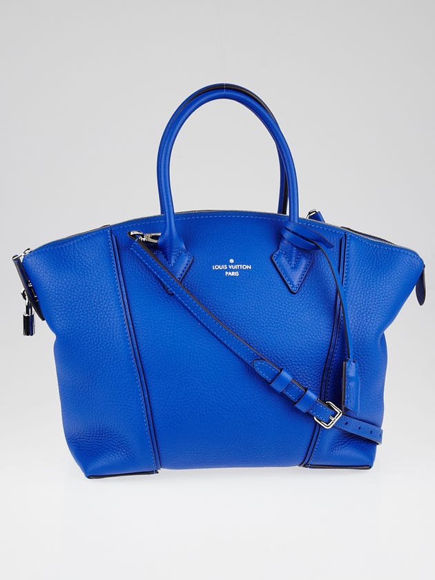 Louis Vuitton Blue Veau Cachemire Calfskin Leather Soft Lockit PM Bag