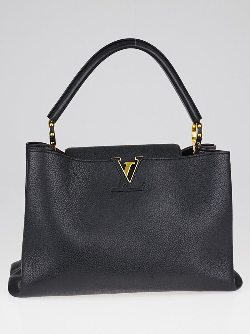 Louis Vuitton Black Taurillon Leather Capucines GM Bag - Yoogi's Closet