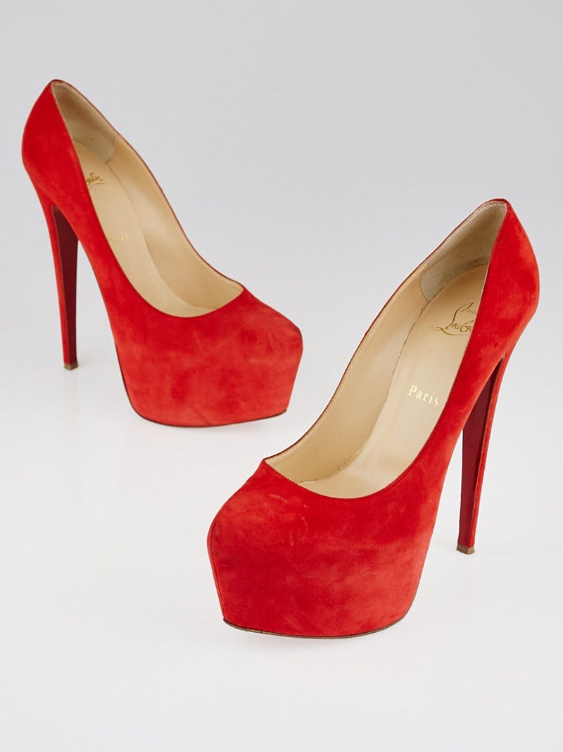 Christian Louboutin Corazon Suede Daffodile 160 Pumps Size 9.5 40