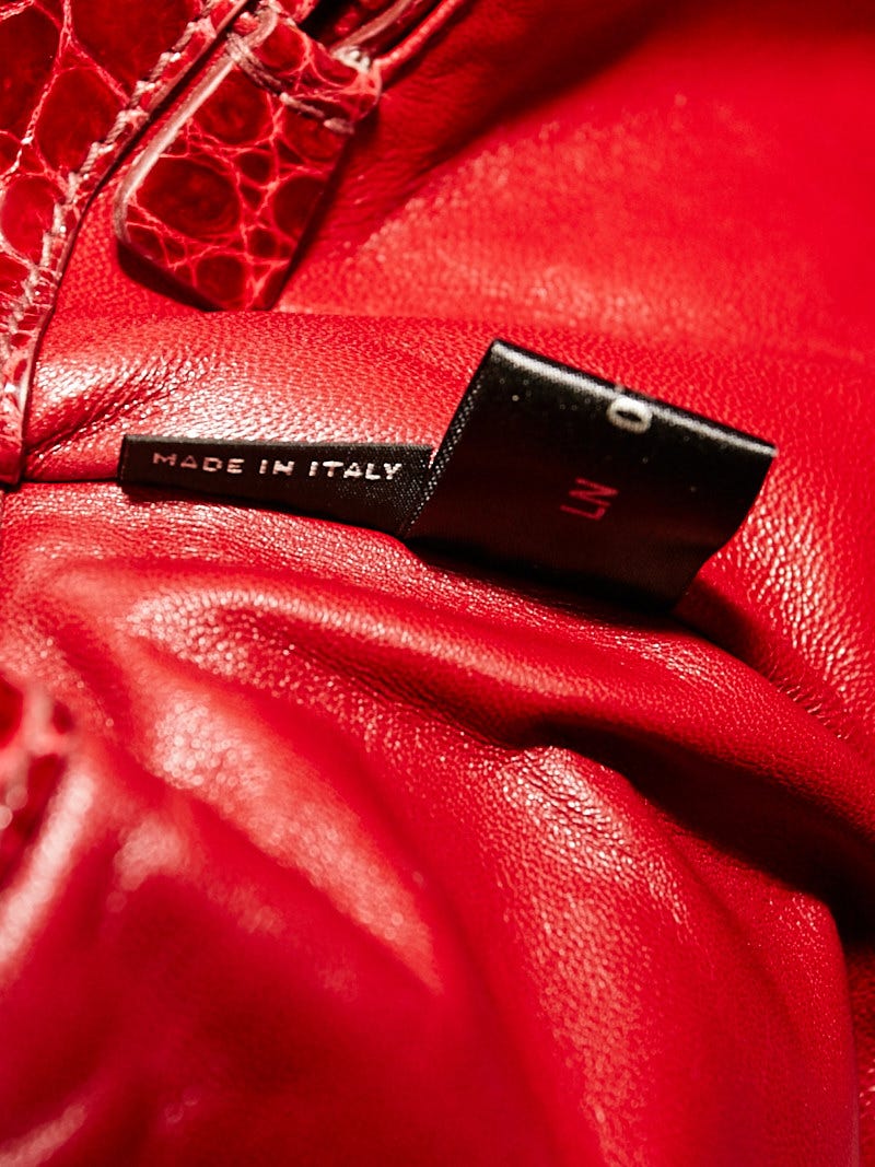 Prada Red Tessuto Nylon and Saffiano Leather Tote Bag