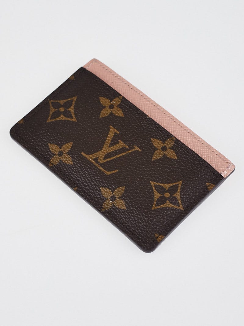 Louis Vuitton Card Holder Monogram Rose Nacre in Toile Canvas/Leather - US