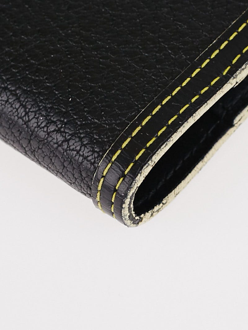 Louis Vuitton Black Suhali Leather Small Agenda/Notebook Cover