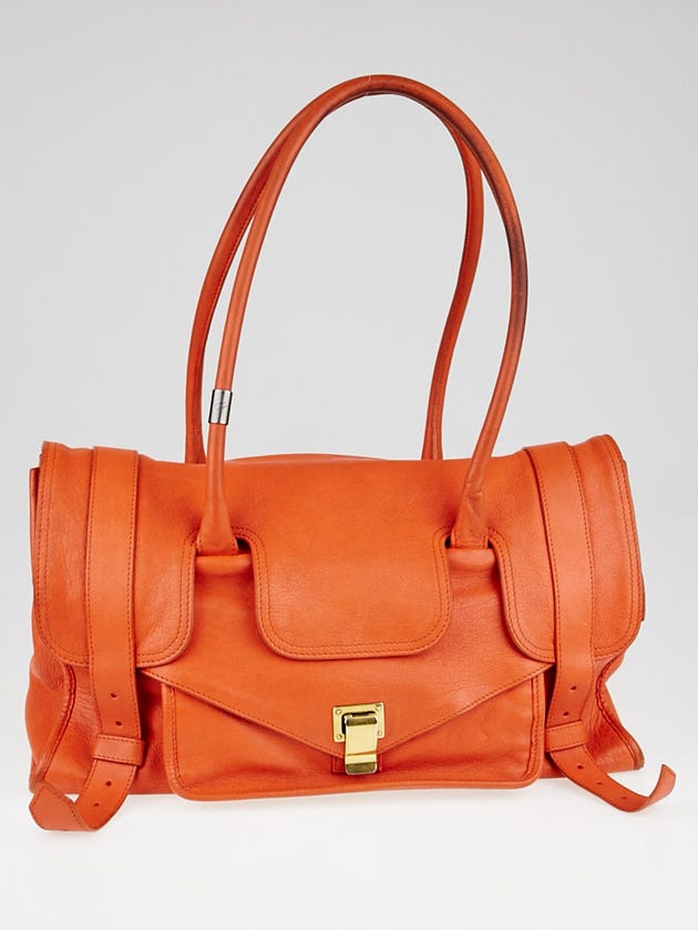 Proenza Schouler Orange Leather Small PS1 Keep All Bag