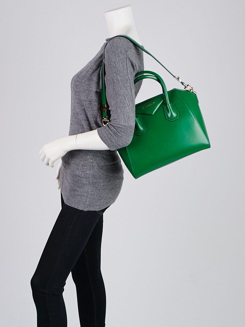 Givenchy Aqua Green Box Calfskin Leather Small Antigona Bag - Yoogi's Closet