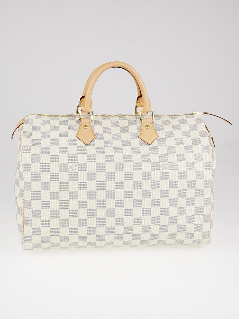 Louis Vuitton Damier Azur Canvas Speedy 35 Bag - Yoogi's Closet