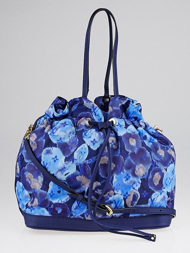 Louis Vuitton Limited Edition Grand Bleu Monogram Ikat Floral Nylon Noefull Bag