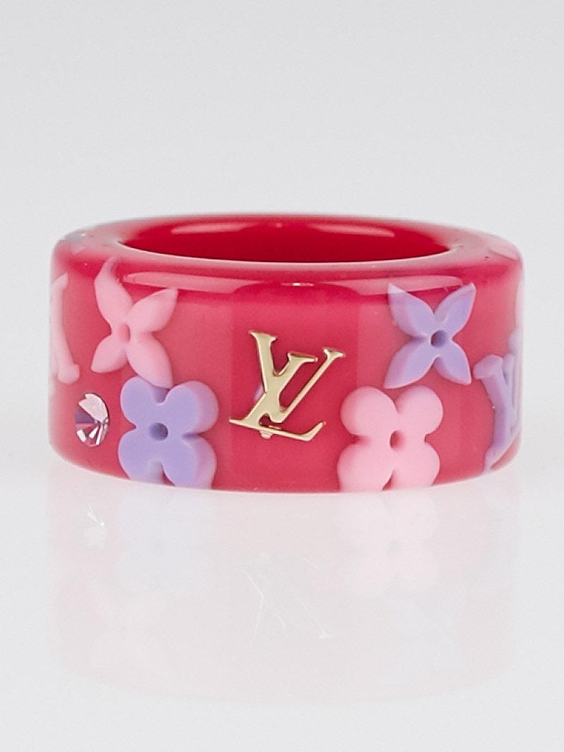 Louis Vuitton Clear Resin Inclusion Ring Size 7 M - Yoogi's Closet