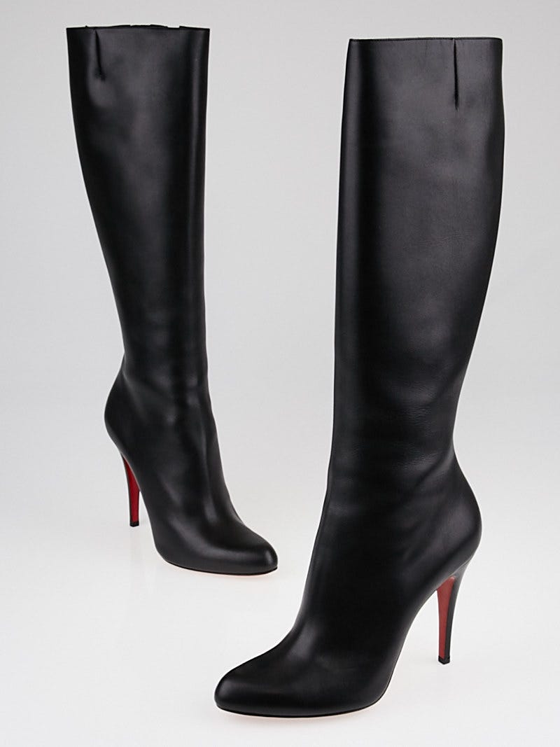 Christian Louboutin - Authenticated Boots - Leather Black Plain for Men, Good Condition