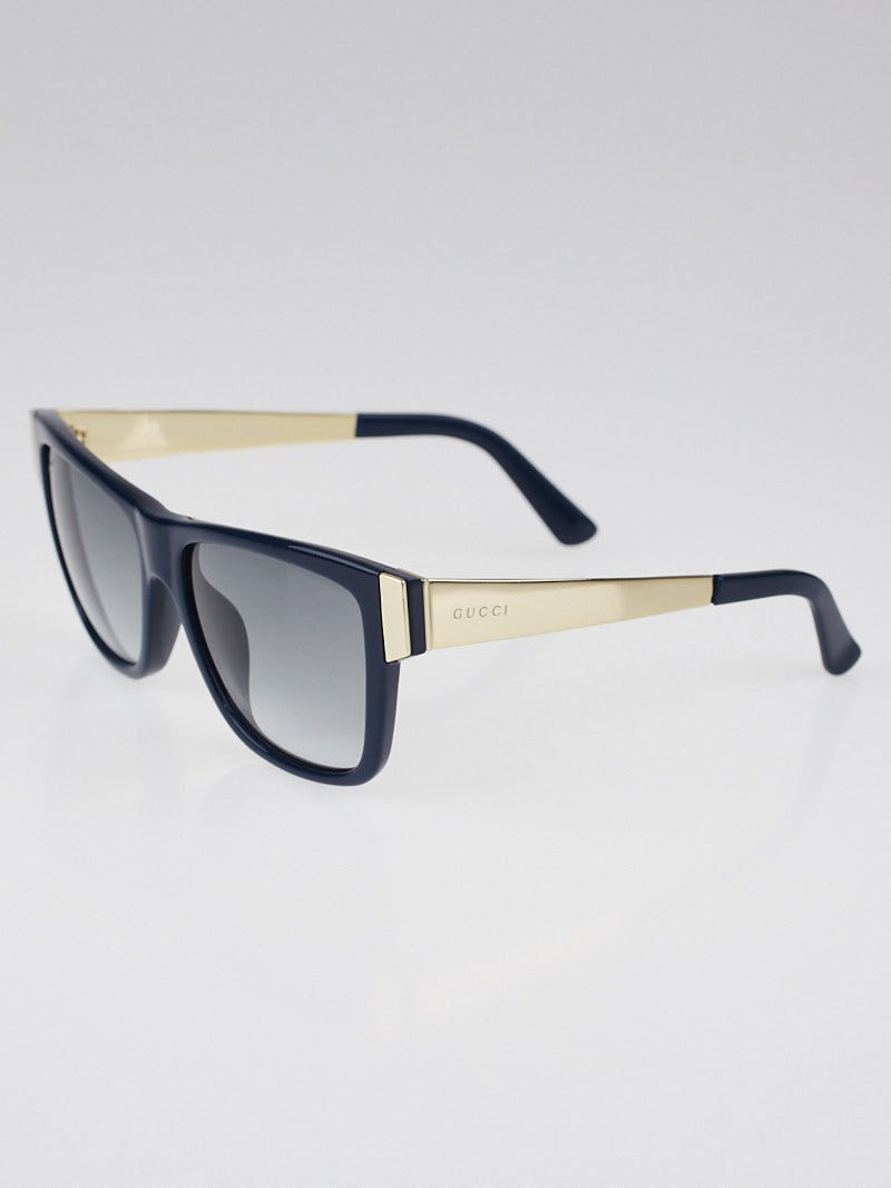 Gucci Blue Gradient Frame Gradient Tint Square Sunglasses