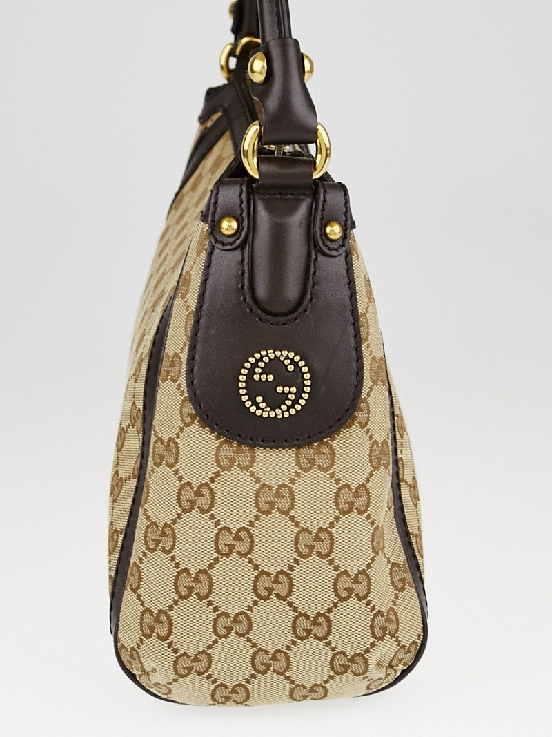 デパート 送料無料 Scarlett Canvas GG Beige/Ebony Gucci Small Bag Hobo バッグ