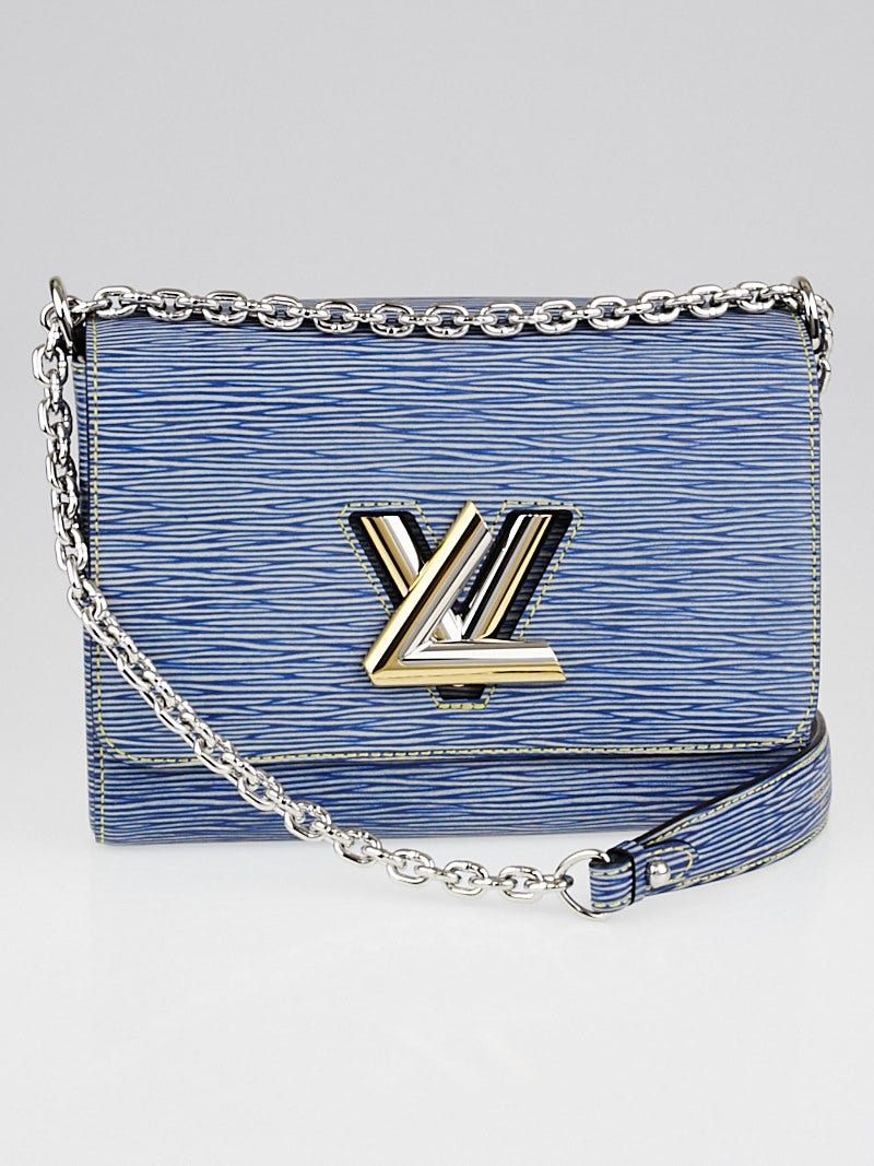 Louis Vuitton Denim Light Epi Leather Twist MM Bag - Yoogi's Closet