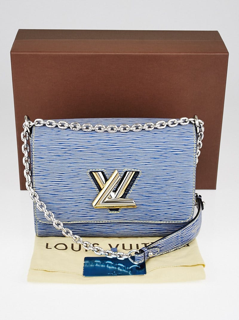 Louis Vuitton Denim Light Epi Leather Twist MM Bag - Yoogi's Closet