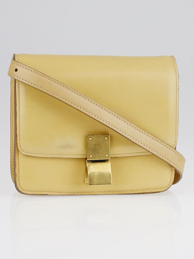 Celine Beige Calfskin Leather Small Box Bag