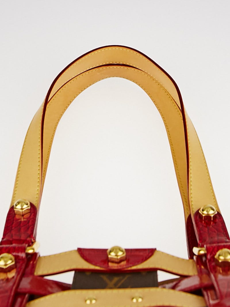 Louis Vuitton - Authenticated Rubis Salina Handbag - Cloth Red for Women, Good Condition