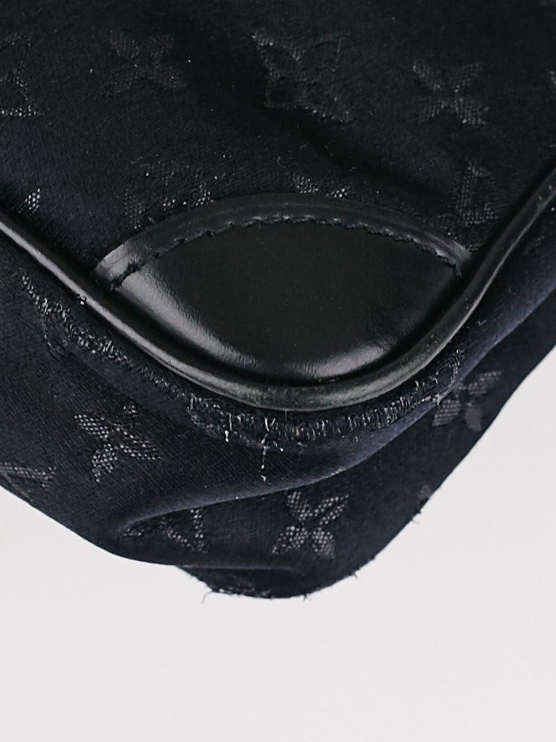Louis Vuitton Louis Vuitton Black Monogram Satin Leather Bracelet