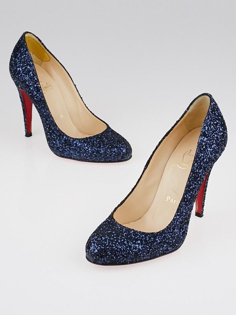 Blue sales glitter louboutins