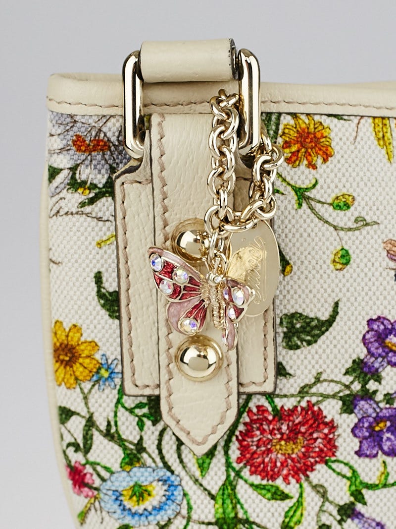 Gucci Floral Canvas Crossbody Messenger Bag Yoogi s Closet